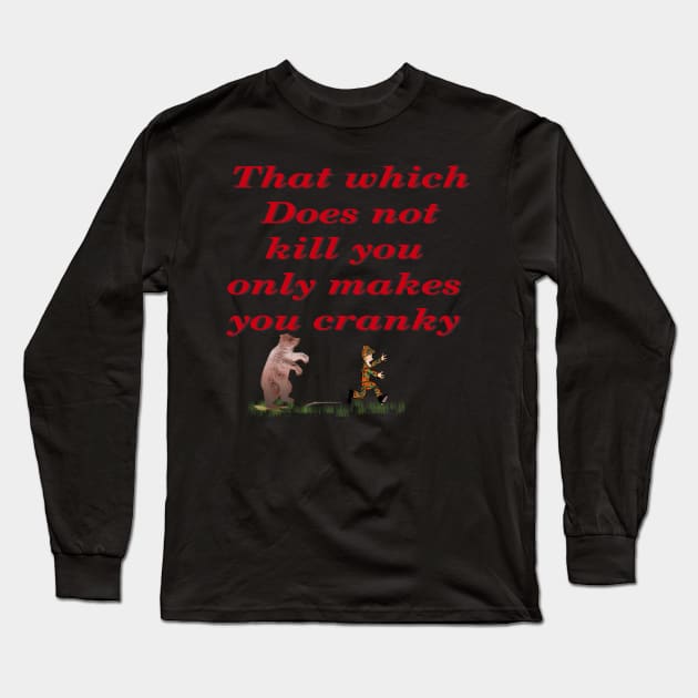 Cranky Bear Ornery Grumpy Angry Hunter Gun Shoot Long Sleeve T-Shirt by The Cheeky Puppy